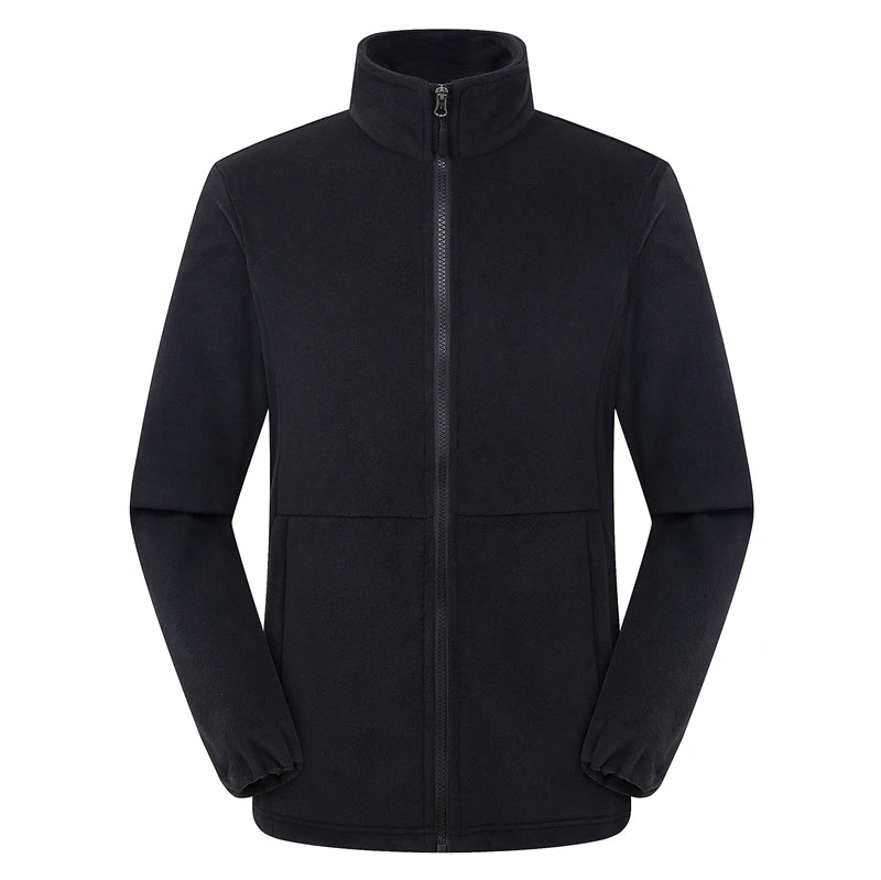 Men's Softshell Fleece Jacket — Windproof Outdoor Jacket — Men Navy Blue