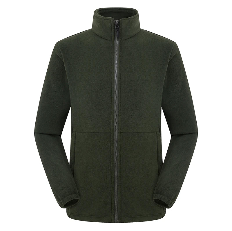 Men's Softshell Fleece Jacket — Windproof Outdoor Jacket — Men Black