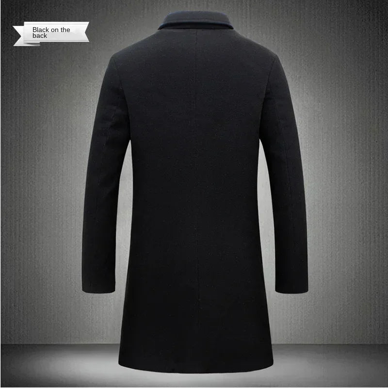 Men's long slim-fit coat
