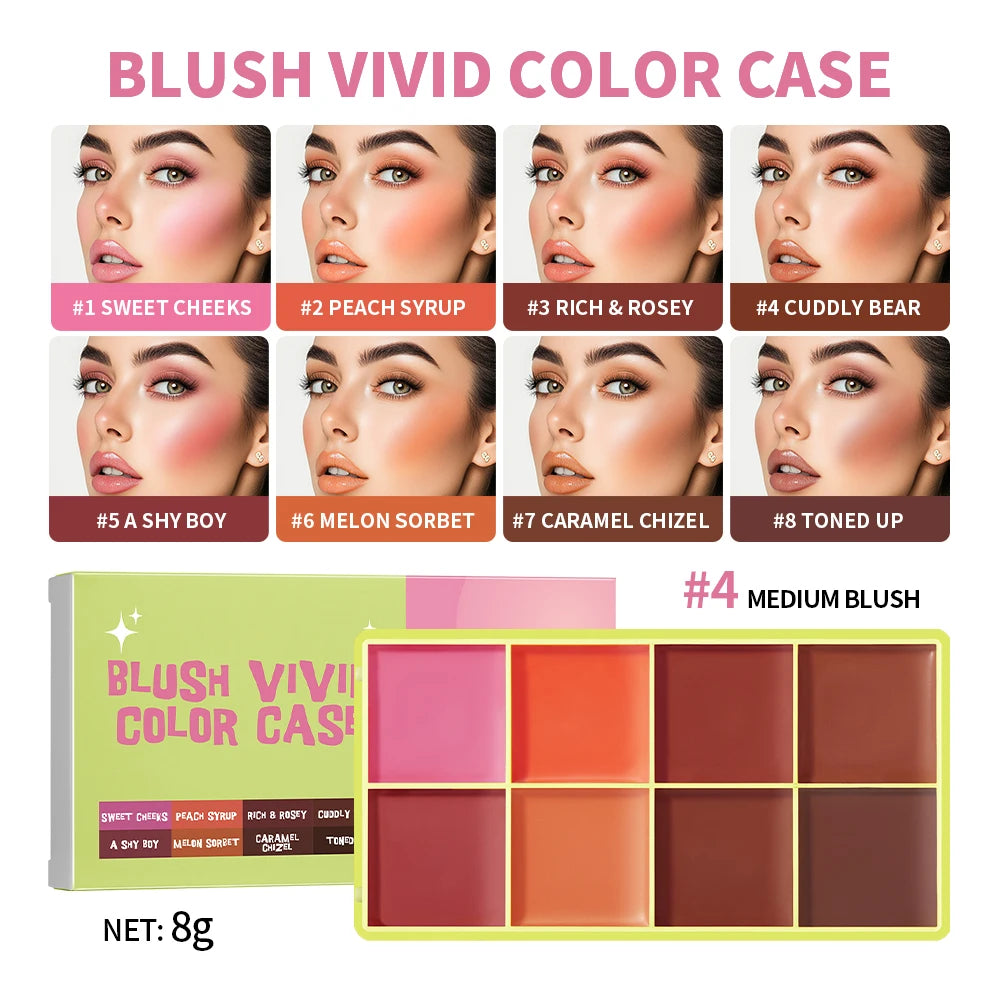 8-Pan Cream Face Palette — 4Blush