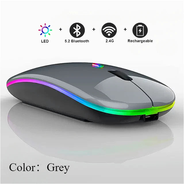 Dual-mode wireless mouse — Silver