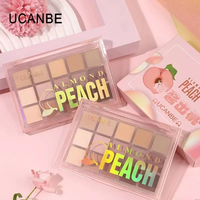 UCANBE 15-Shade Eyeshadow Palette — Peach