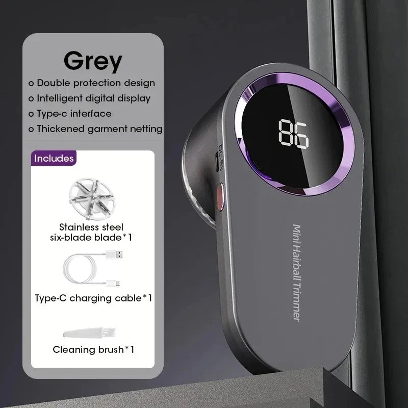 Electric lint remover in grey