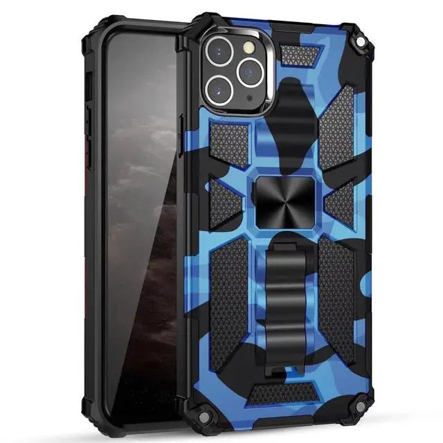 Rugged iPhone case — Camouflage Blue