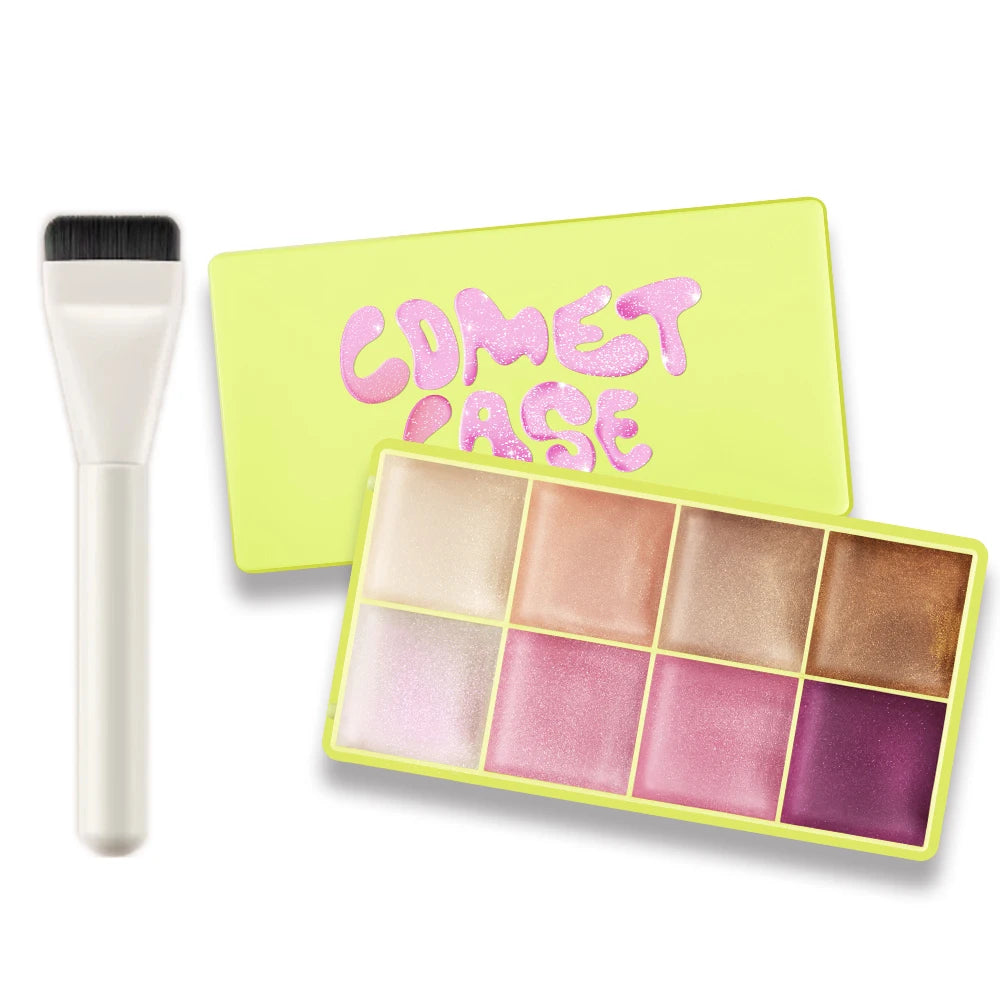 8-Pan Cream Face Palette — 1Highlight and Brush