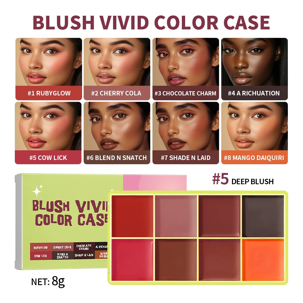 8-Pan Cream Face Palette — 5Blush