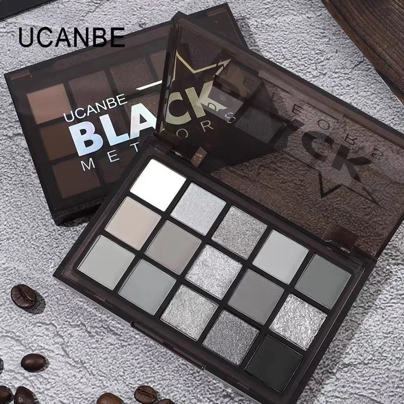 UCANBE 15-Shade Eyeshadow Palette — BLACK