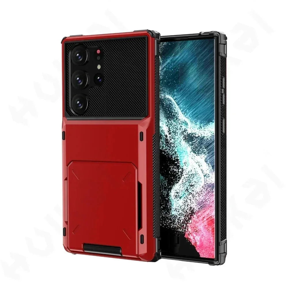 Wallet Galaxy S25 case — Red