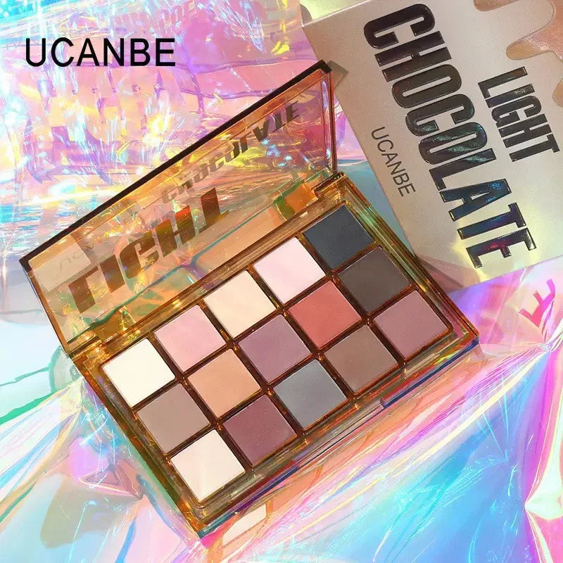 UCANBE 15-Shade Eyeshadow Palette — Light Chocolate