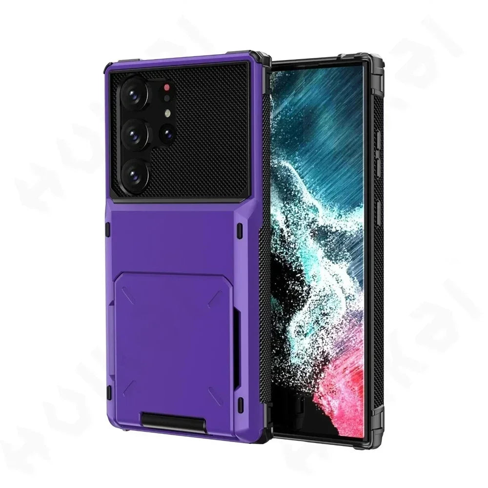Wallet Galaxy S25 case — Purple