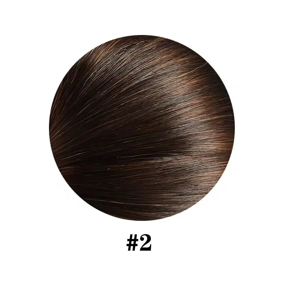 Clip-In Human Hair Extensions Remy 8-Piece Set — #2 Dark Brown