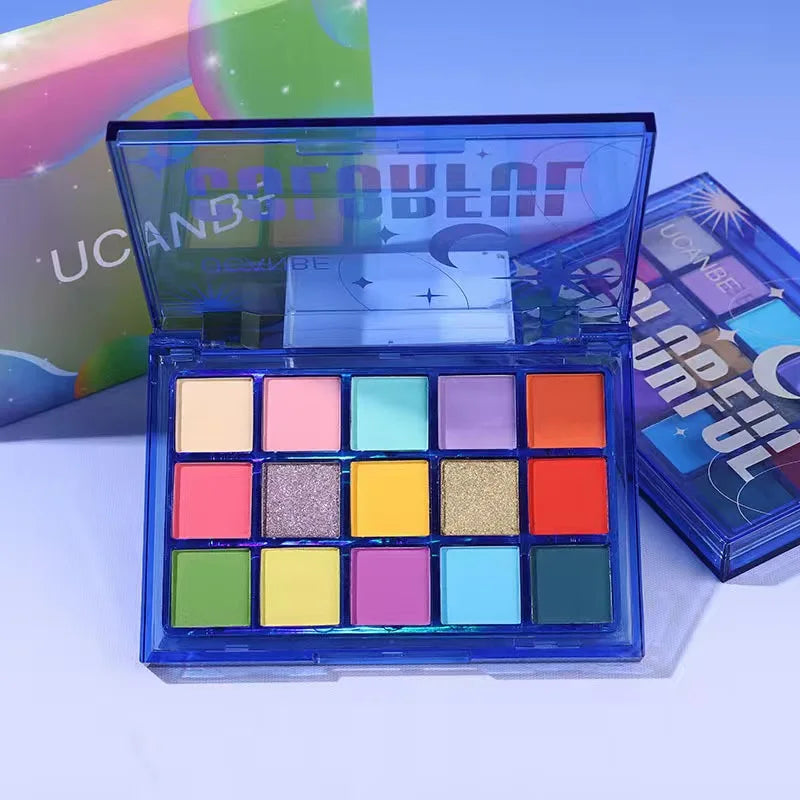 UCANBE 15-Shade Eyeshadow Palette — BLUE