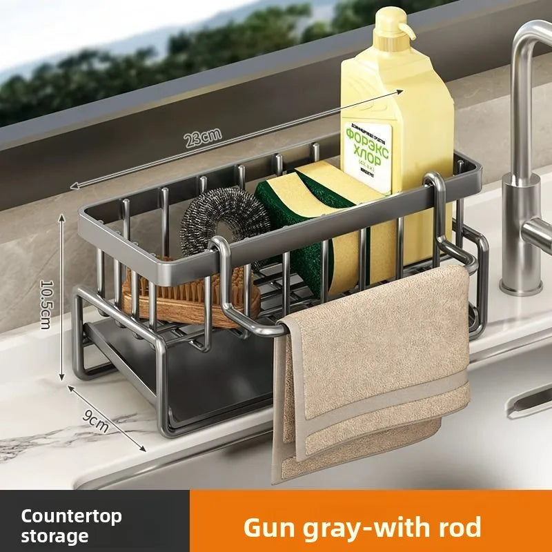 Sink organizer in grey