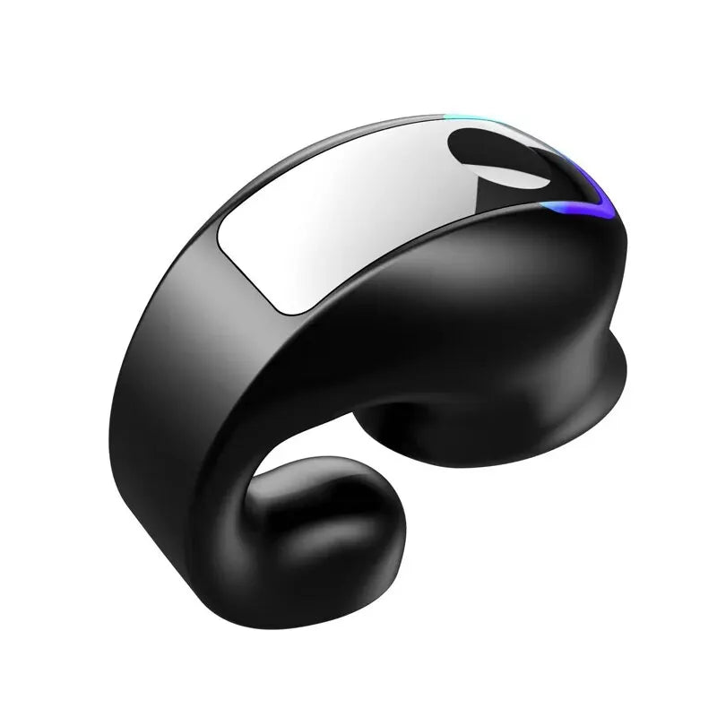 Open-ear bone conduction clip earphone — Black