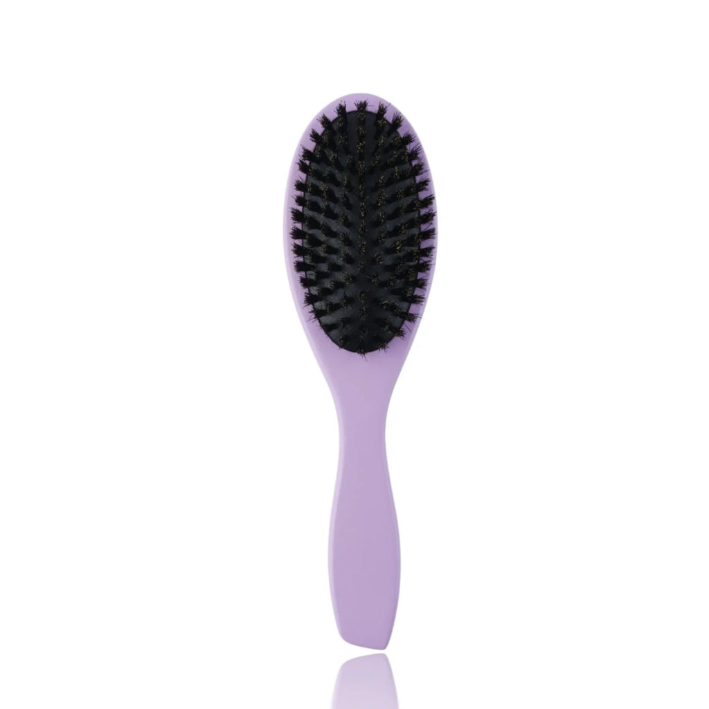Boar bristle brush, purple