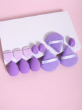 12-piece makeup sponge set — PURPLE