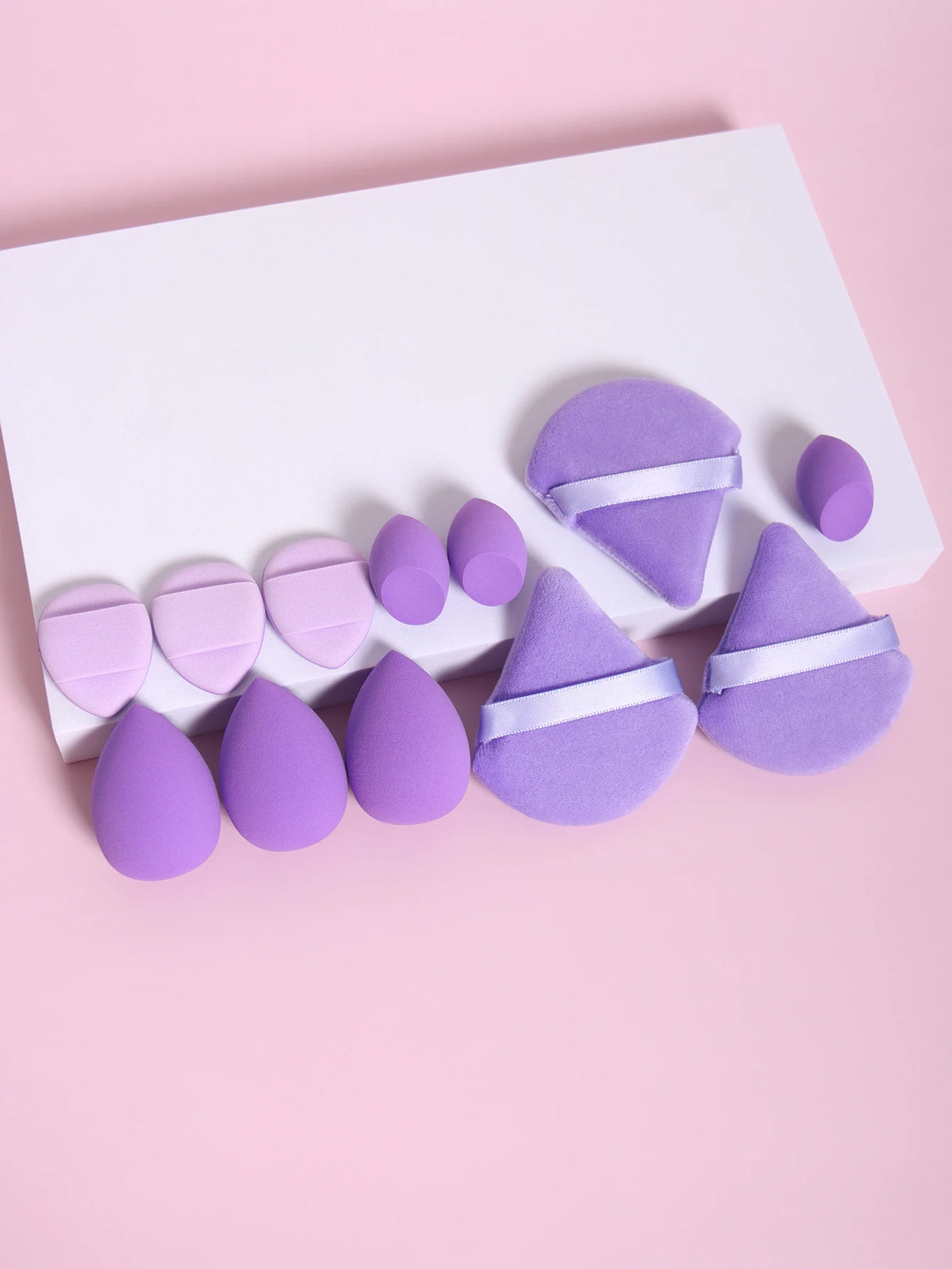12-piece makeup sponge set — PURPLE
