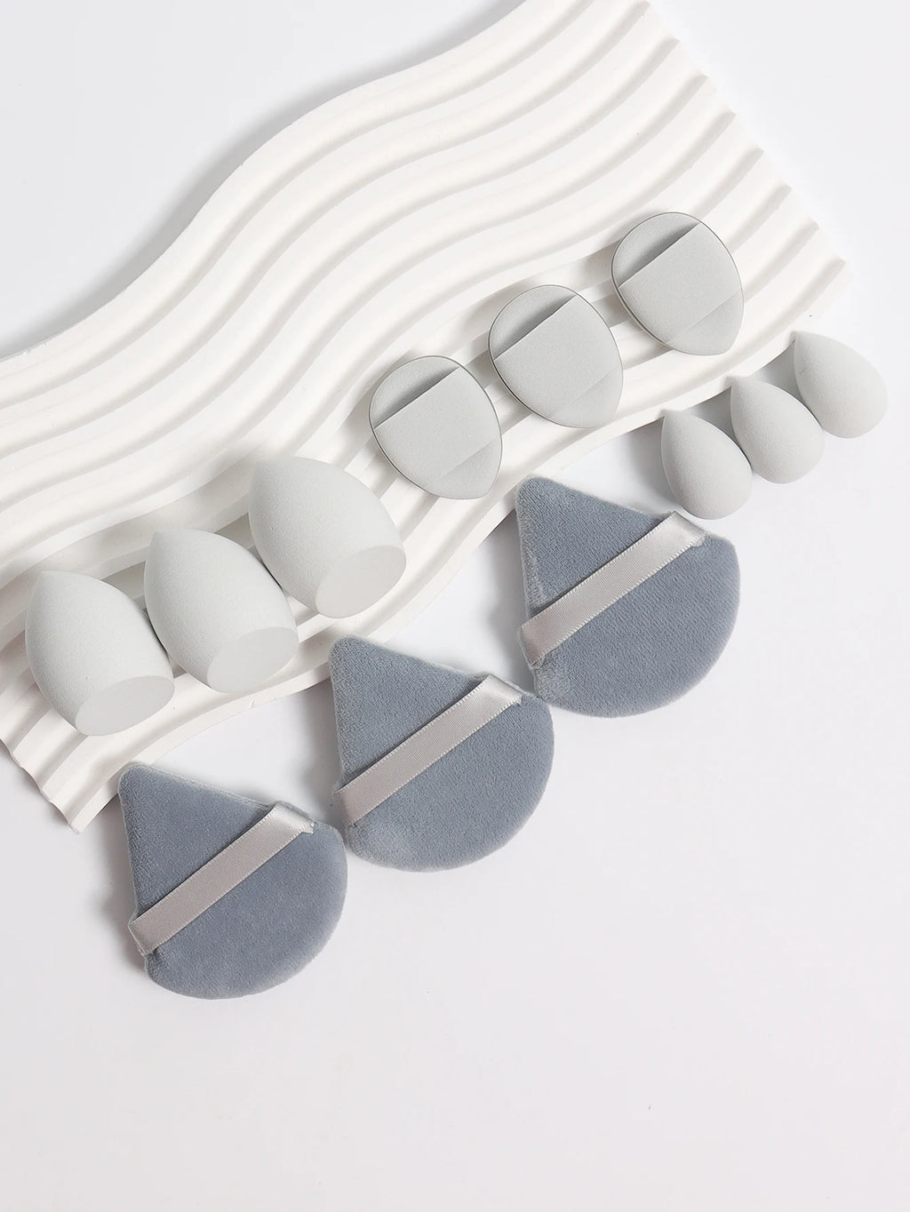 12-piece makeup sponge set — BROWN