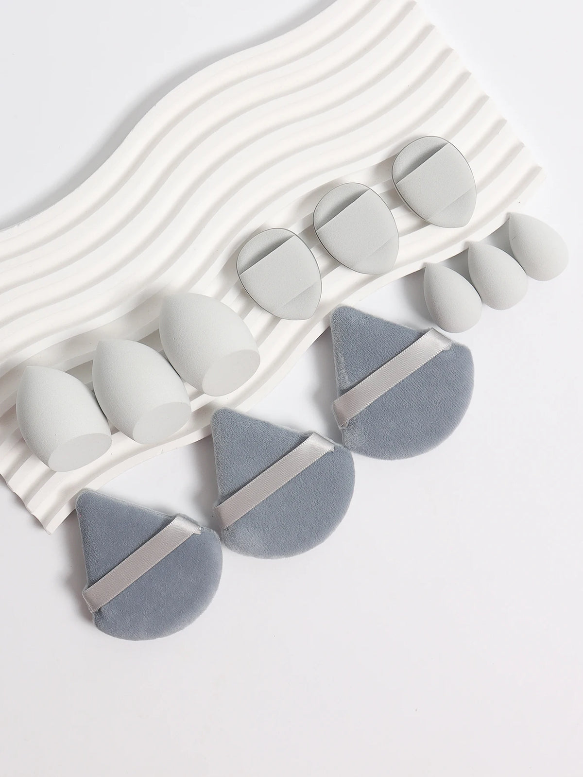 12-piece makeup sponge set — BROWN