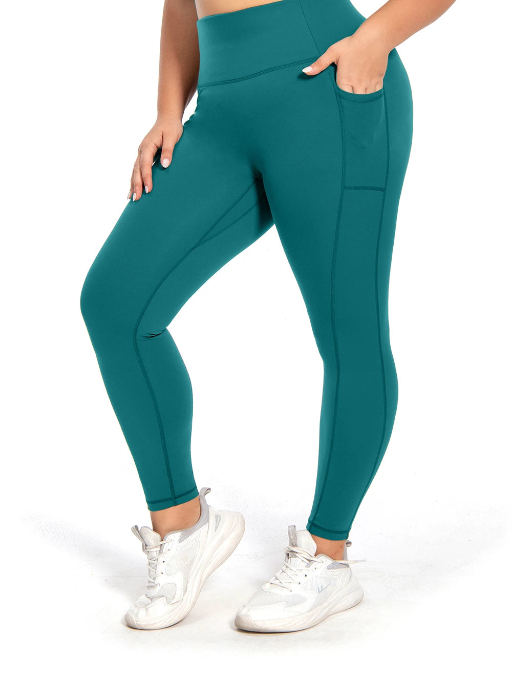 Womens Tummy Control Faja Leggings Linea Esencial - Green