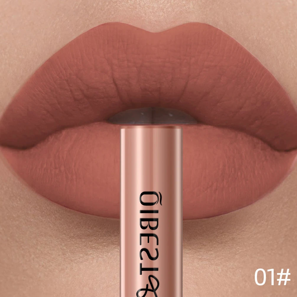 QIBEST Velvet Matte Liquid Lipstick — Shade 02