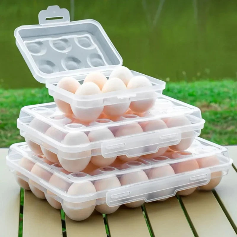 Egg holder storage box with lid for the fridge