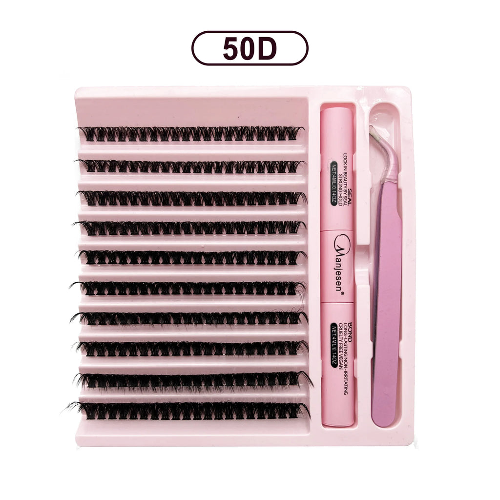 DIY Lash Clusters Kit — 50D Kit (Pink)