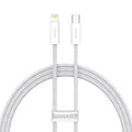 Baseus 20W USB-C to Lightning cable — white, braided