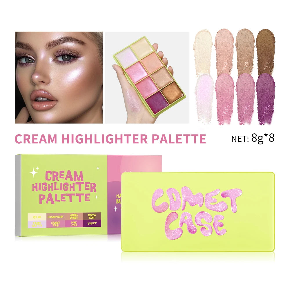 8-Pan Cream Face Palette — 1Highlight