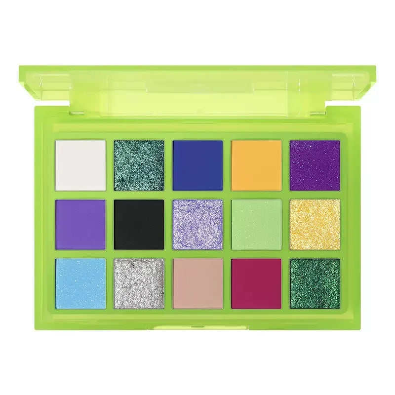 Complete Makeup Kit — UCANBE 15-Shade Eyeshadow Palette, Super Pixel