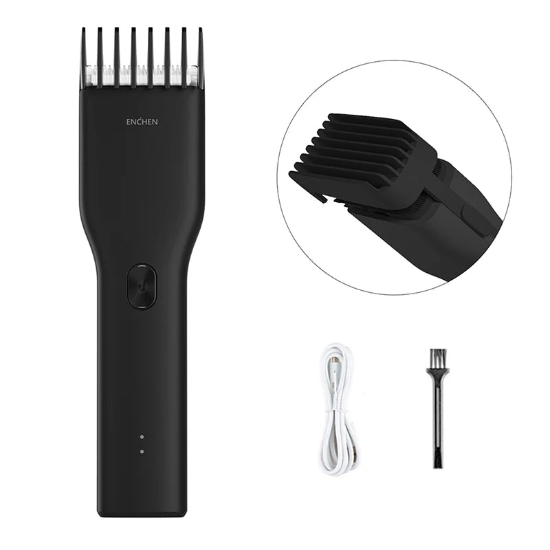 ENCHEN Boost hair clipper in Black with slider positioning comb