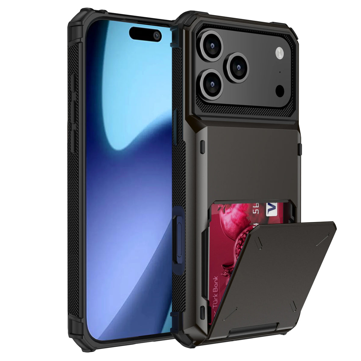 Wallet iPhone case — Black