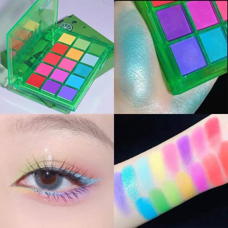 UCANBE 15-Shade Eyeshadow Palette — GREEN (Style 1)