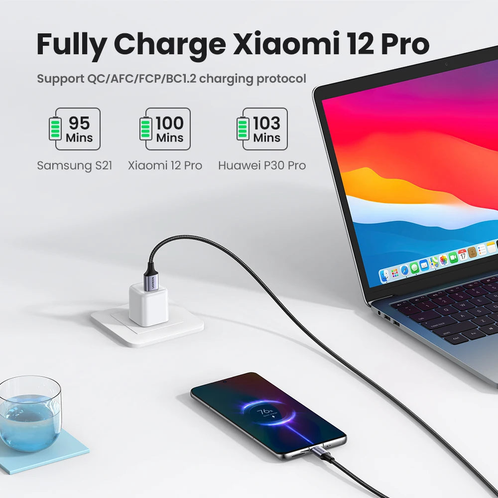 UGREEN USB-A to USB-C cable connector detail