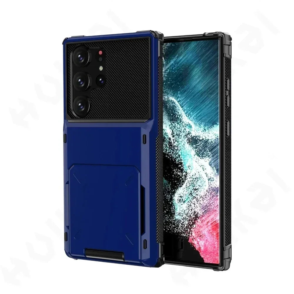 Wallet Galaxy S25 case — Blue