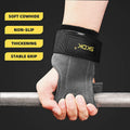 Cowhide leather lifting grips, pair