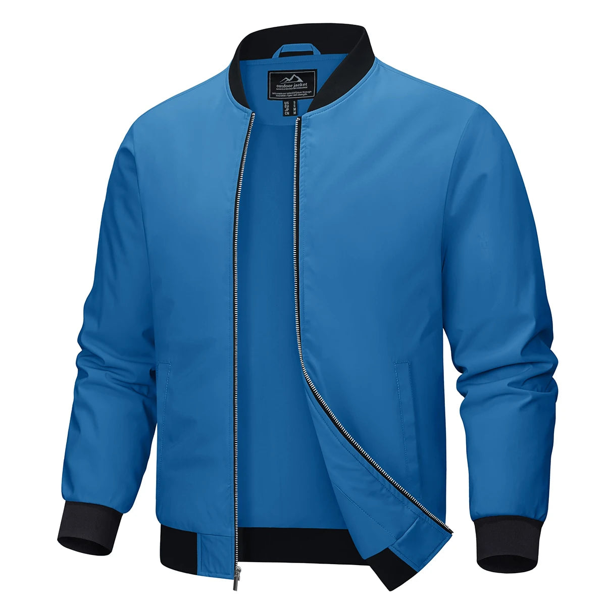 Men's Aviator Bomber Jacket — Waterproof Lightweight Windbreaker — Army Green