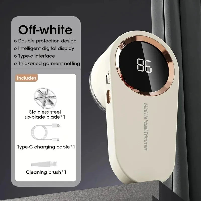 Electric lint remover in white