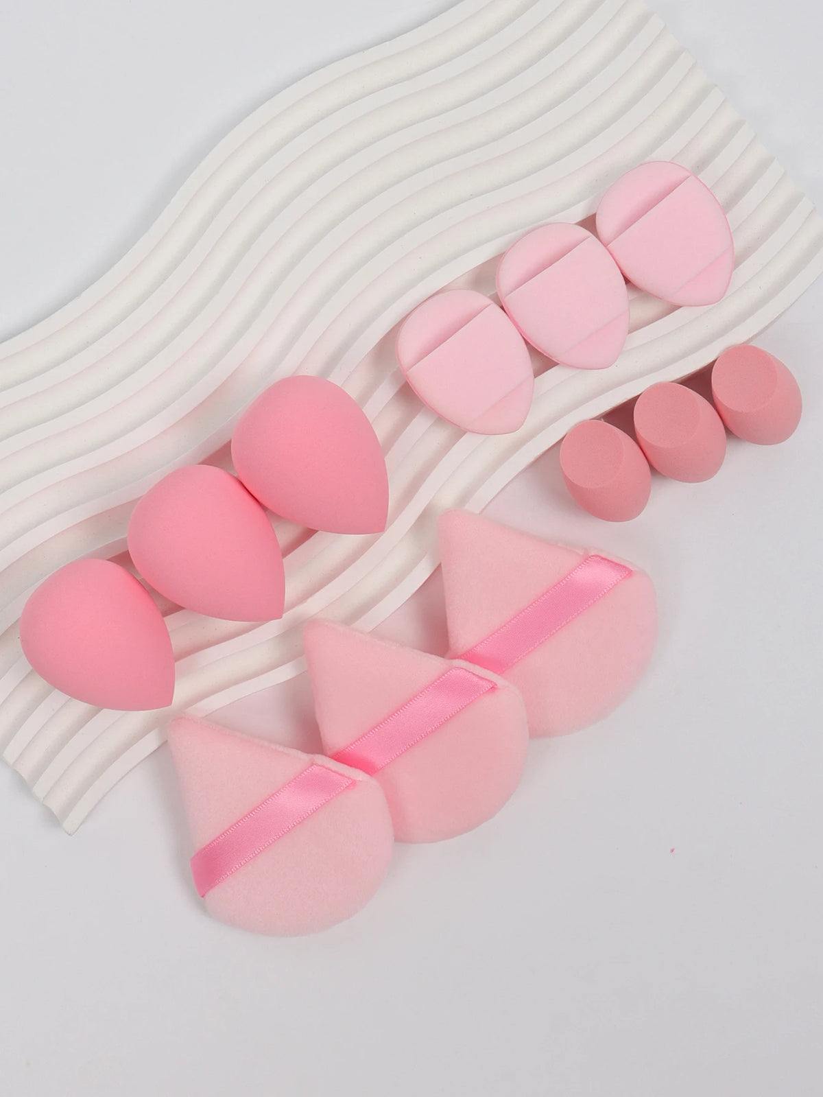 12-piece makeup sponge set — Pink