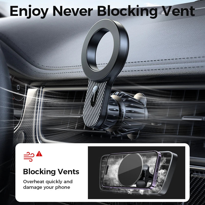 Joyroom Magnetic Car Phone Holder — MagSafe Air Vent Mount (Black)