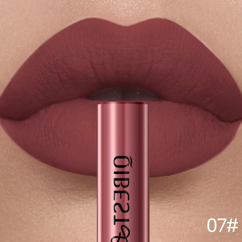QIBEST Velvet Matte Liquid Lipstick — Shade 22